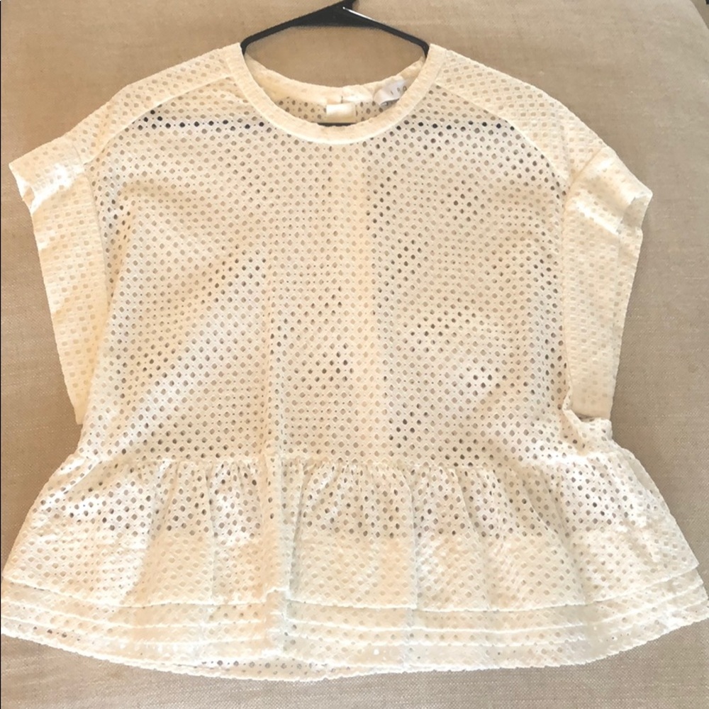 IRO white eyelet top